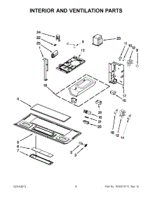 03 - Interior And Ventilation Parts parts for Whirlpool Microwave WMH73L20AS1 / from AppliancePartsPros.com