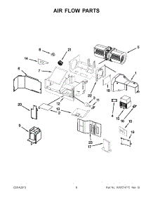 04 - Air Flow Parts parts for Whirlpool Microwave WMH73L20AS1 / from AppliancePartsPros.com