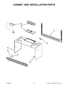 06 - Cabinet And Installation Parts parts for Whirlpool Microwave WMH2175XVS6 / from AppliancePartsPros.com
