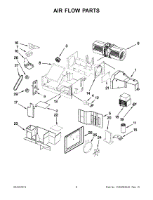 04 - Air Flow Parts parts for Whirlpool Microwave YWMH76718AS0 / from AppliancePartsPros.com