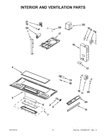 03 - Interior And Ventilation Parts parts for Whirlpool Microwave YWMH31017AB1 / from AppliancePartsPros.com