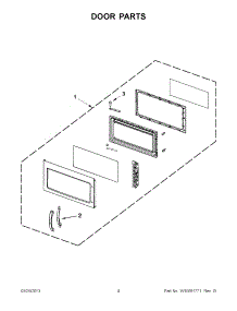 02 - Door Parts parts for Whirlpool Microwave WMH31017AD1 / from AppliancePartsPros.com
