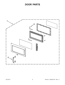 02 - Door Parts parts for Whirlpool Microwave GMH3204XVS3 / from AppliancePartsPros.com