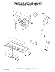 03 - Interior And Ventilation Parts parts for Whirlpool Microwave YWMH1162XVQ5 / from AppliancePartsPros.com