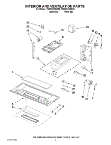 03 - Interior And Ventilation Parts parts for Whirlpool Microwave YWMH53520AH0 / from AppliancePartsPros.com