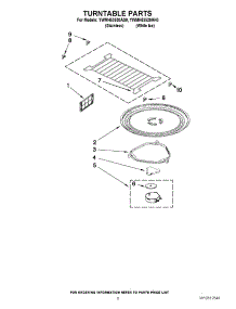 05 - Turntable Parts parts for Whirlpool Microwave YWMH53520AH0 / from AppliancePartsPros.com