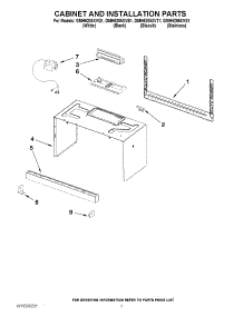 06 - Cabinet And Installation Parts parts for Whirlpool Microwave GMH5205XVB1 / from AppliancePartsPros.com