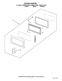 02 - Door Parts parts for Whirlpool Microwave YWMH31017AB0 / from AppliancePartsPros.com