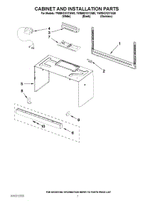 06 - Cabinet And Installation Parts parts for Whirlpool Microwave YWMH31017AB0 / from AppliancePartsPros.com