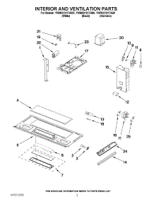 03 - Interior And Ventilation Parts parts for Whirlpool Microwave YWMH31017AW0 / from AppliancePartsPros.com