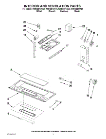 03 - Interior And Ventilation Parts parts for Whirlpool Microwave WMH32517AS0 / from AppliancePartsPros.com