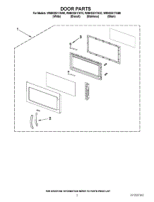 02 - Door Parts parts for Whirlpool Microwave WMH32517AW0 / from AppliancePartsPros.com