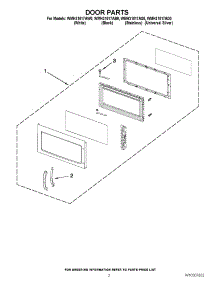 02 - Door Parts parts for Whirlpool Microwave WMH31017AW0 / from AppliancePartsPros.com