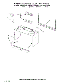06 - Cabinet And Installation Parts parts for Whirlpool Microwave WMH32517AB0 / from AppliancePartsPros.com