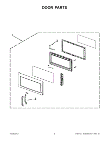 02 - Door Parts parts for Whirlpool Microwave WMH2175XVB4 / from AppliancePartsPros.com