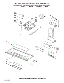 03 - Interior And Ventilation Parts parts for Whirlpool Microwave WMH2175XVQ3 / from AppliancePartsPros.com