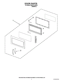 02 - Door Parts parts for Whirlpool Microwave WMH73L20AS0 / from AppliancePartsPros.com