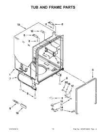 05 - Tub And Frame Parts parts for Whirlpool Dishwasher WDF730PAYB4 / from AppliancePartsPros.com