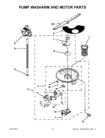 06 - Pump Washarm And Motor Parts parts for Whirlpool Dishwasher WDF730PAYB4 / from AppliancePartsPros.com