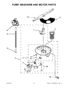 06 - Pump, Washarm And Motor Parts parts for Whirlpool Dishwasher WDF530PAYW4 / from AppliancePartsPros.com