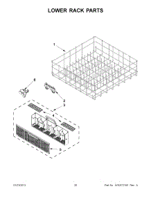 10 - Lower Rack Parts parts for Whirlpool Dishwasher WDF530PLYM4 / from AppliancePartsPros.com