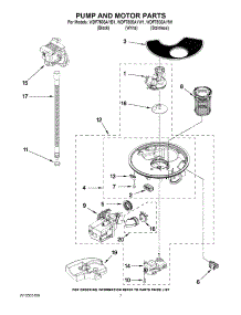 06 - Pump And Motor Parts parts for Whirlpool Dishwasher WDF750SAYB1 / from AppliancePartsPros.com