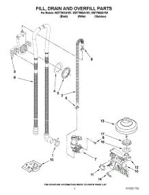 04 - Fill, Drain And Overfill Parts parts for Whirlpool Dishwasher WDT790SAYW1 / from AppliancePartsPros.com