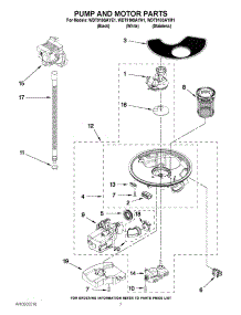 06 - Pump And Motor Parts parts for Whirlpool Dishwasher WDT910SAYE1 / from AppliancePartsPros.com