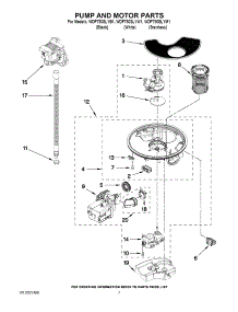 06 - Pump And Motor Parts parts for Whirlpool Dishwasher WDF780SLYB1 / from AppliancePartsPros.com