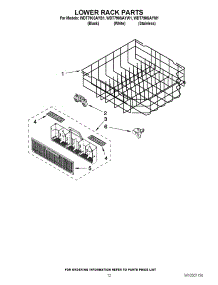 10 - Lower Rack Parts parts for Whirlpool Dishwasher WDT790SAYB1 / from AppliancePartsPros.com