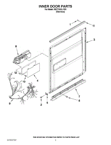 03 - Inner Door Parts parts for Whirlpool Dishwasher WDT790SLYM1 / from AppliancePartsPros.com