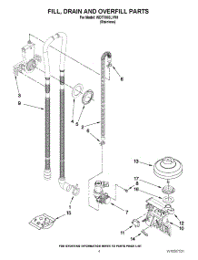 04 - Fill, Drain And Overfill Parts parts for Whirlpool Dishwasher WDT790SLYM1 / from AppliancePartsPros.com