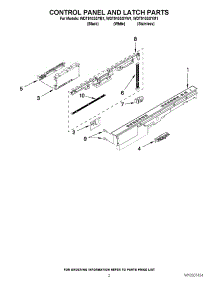 02 - Control Panel And Latch Parts parts for Whirlpool Dishwasher WDT910SSYW1 / from AppliancePartsPros.com