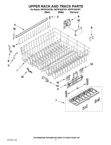 09 - Upper Rack And Track Parts parts for Whirlpool Dishwasher WDT910SSYW1 / from AppliancePartsPros.com