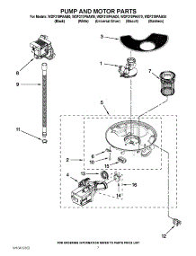 06 - Pump And Motor Parts parts for Whirlpool Dishwasher WDF310PAAT0 / from AppliancePartsPros.com