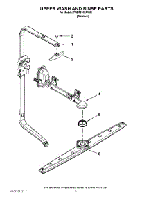 07 - Upper Wash And Rinse Parts parts for Whirlpool Dishwasher 7WDF530PAYM1 / from AppliancePartsPros.com
