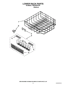 10 - Lower Rack Parts parts for Whirlpool Dishwasher 7WDF530PAYM1 / from AppliancePartsPros.com