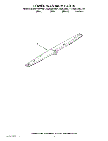 11 - Lower Washarm Parts parts for Whirlpool Dishwasher WDF730PAYW1 / from AppliancePartsPros.com