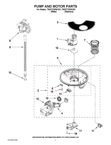 06 - Pump And Motor Parts parts for Whirlpool Dishwasher 7WDT770PAYM1 / from AppliancePartsPros.com