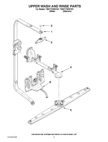 07 - Upper Wash And Rinse Parts parts for Whirlpool Dishwasher 7WDT770PAYM1 / from AppliancePartsPros.com