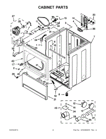02 - Cabinet Parts parts for Whirlpool Dryer WED5700AC1 / from AppliancePartsPros.com