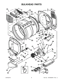 03 - Bulkhead Parts parts for Whirlpool Dryer WED5700AC1 / from AppliancePartsPros.com