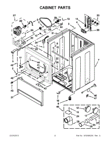 02 - Cabinet Parts parts for Whirlpool Dryer YWED5700AC1 / from AppliancePartsPros.com