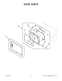 04 - Door Parts parts for Whirlpool Dryer YWED5700AC1 / from AppliancePartsPros.com