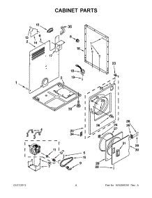 02 - Cabinet Parts parts for Whirlpool Dryer LER3622PQ3 / from AppliancePartsPros.com