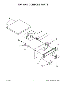 03 - Top And Console Parts parts for Whirlpool Dryer LER3622PQ3 / from AppliancePartsPros.com