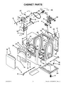 02 - Cabinet Parts parts for Whirlpool Dryer YWED8200YW2 / from AppliancePartsPros.com