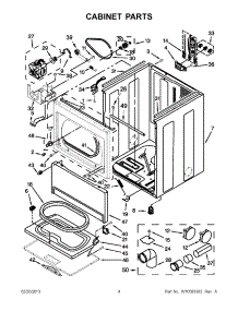 02 - Cabinet Parts parts for Whirlpool Dryer WED5600XW1 / from AppliancePartsPros.com
