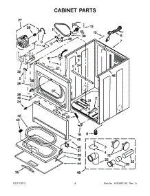 02 - Cabinet Parts parts for Whirlpool Dryer WGD5600XW2 / from AppliancePartsPros.com
