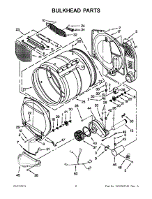 03 - Bulkhead Parts parts for Whirlpool Dryer WGD5600XW2 / from AppliancePartsPros.com
